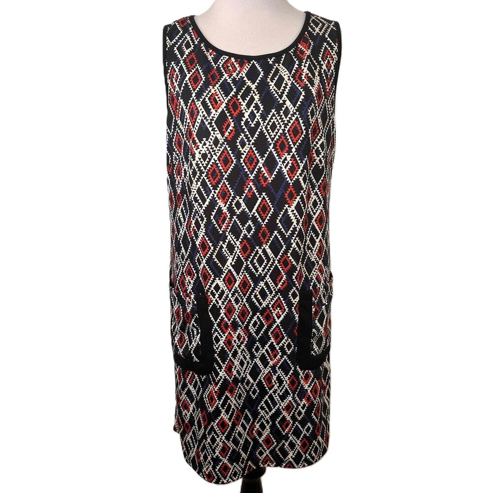 Aryeh Anthropologie Multicolor Sleeveless Geometric Shift Dress Size Small